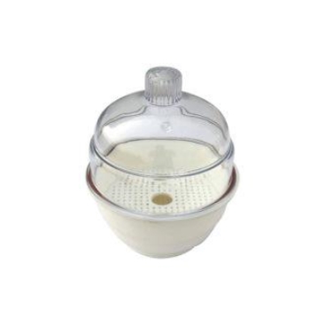 Bình hút ẩm bằng thủy tinh, nắp dạng núm cầm tay