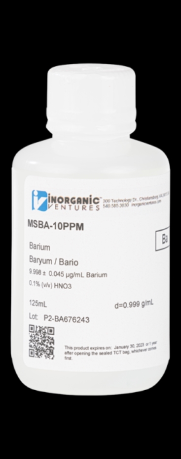 BARIUM 10PPM 125mL